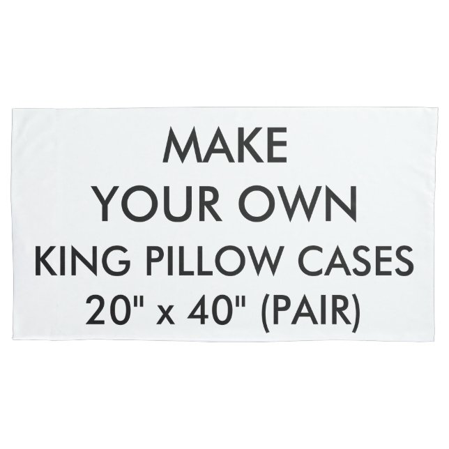 Custom Personalized Pair of King Size Pillow Cases (Front-Left)