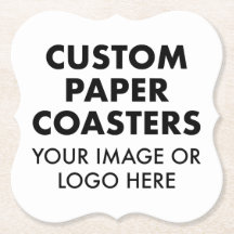 Custom personalized PAPER COASTERS (6) BRACKET