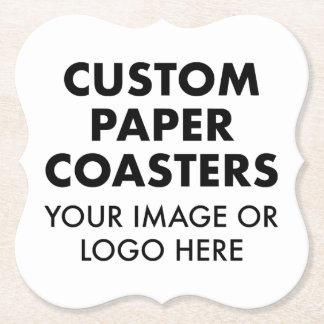 Custom personalized PAPER COASTERS (6) BRACKET
