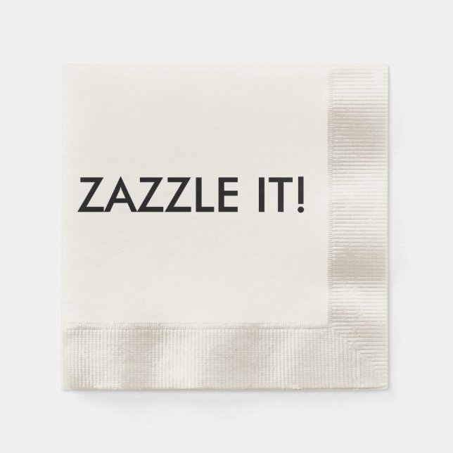 Custom Personalized Paper Napkins Blank Template (Front)