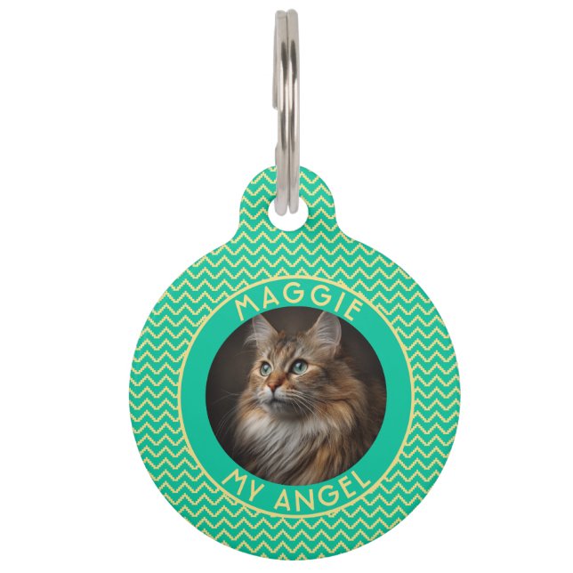 Custom Personalized Pet Gift Herringbone Tag (Front)