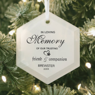 Custom Personalized Pet Memorial  Ornament