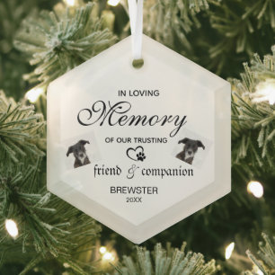 Custom Personalized Pet Photo Memorial  Ornament