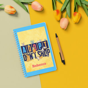 Custom Personalized Pet rescue Dog Cat lover gift Notebook