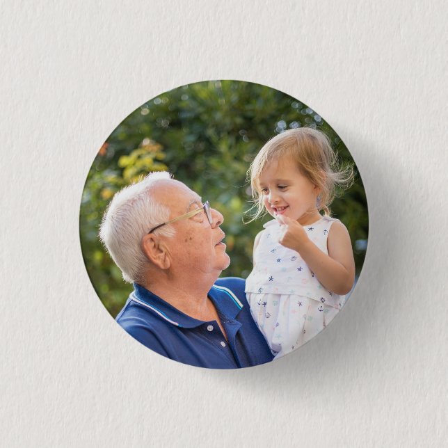 Custom Personalized Photo  1 Inch Round Button (Front)