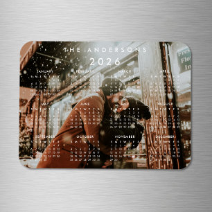 Custom Personalized Photo 2024 Calendar Magnet