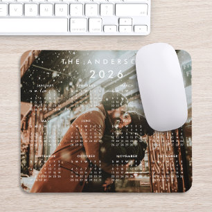Custom Personalized Photo 2024 Calendar Mouse Pad