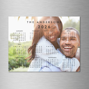 Custom Personalized Photo 2026 Calendar Magnet