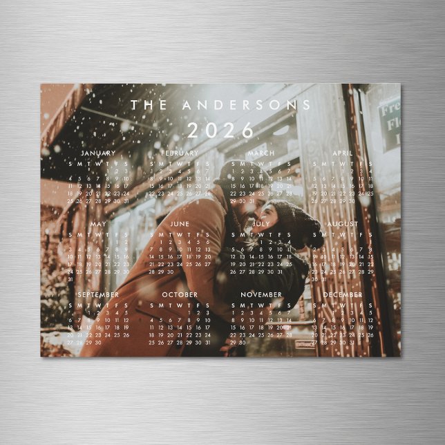 Custom Personalized Photo 2026 Calendar Magnetic Invitation (Creator Uploaded)