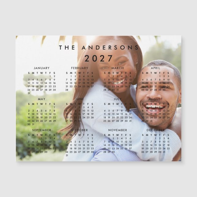 Custom Personalized Photo 2027 Calendar (Front)