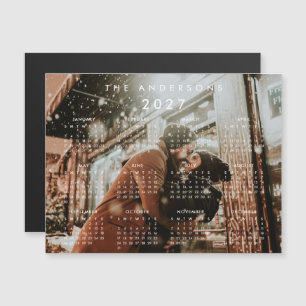 Custom Personalized Photo 2027 Calendar Magnetic Invitation