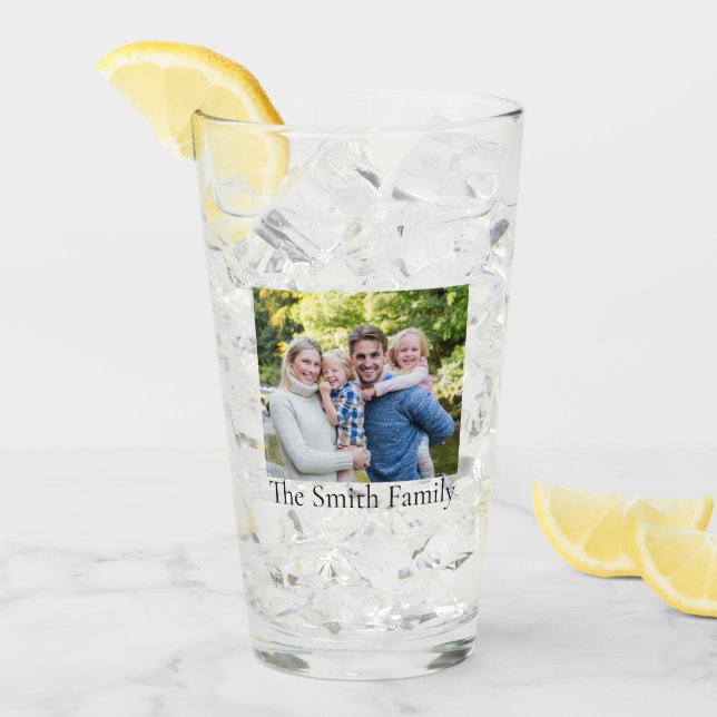 Custom Personalized Photo 2-Sided  Glass (Front Ice)