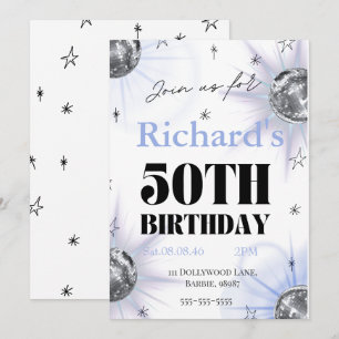 custom personalized photo 50th birthday save the date