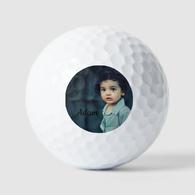 Custom Personalized Photo and Text  Golf Balls (Front)