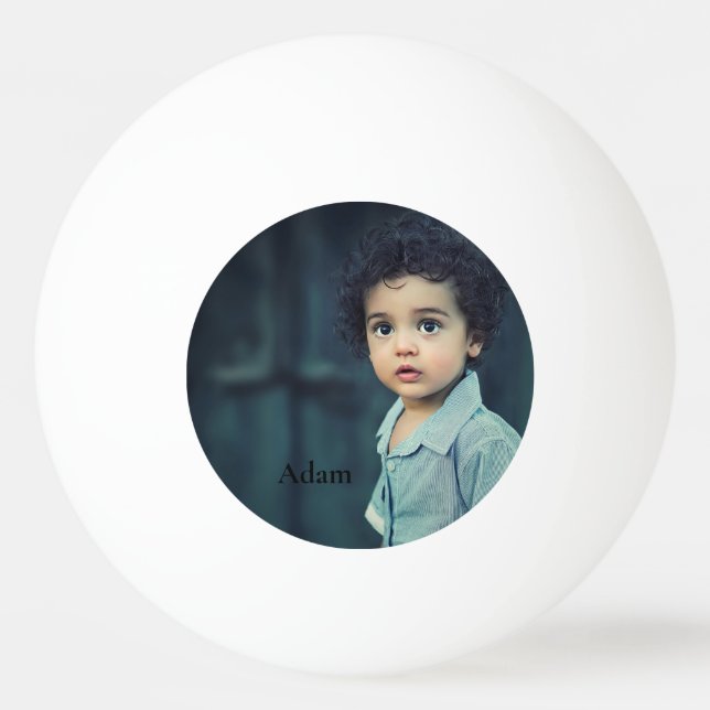 Custom Personalized Photo and Text   Ping Pong Ball (Front)