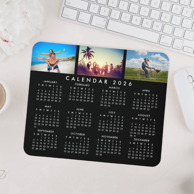 Custom Personalized Photo Collage 2024 Calendar Mouse Pad (Creator Uploaded)