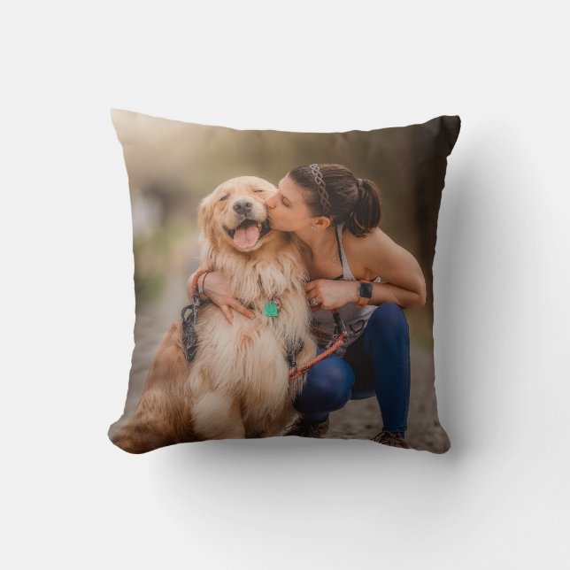 Custom Personalized Photo Double Sided Throw Pillow (Front)