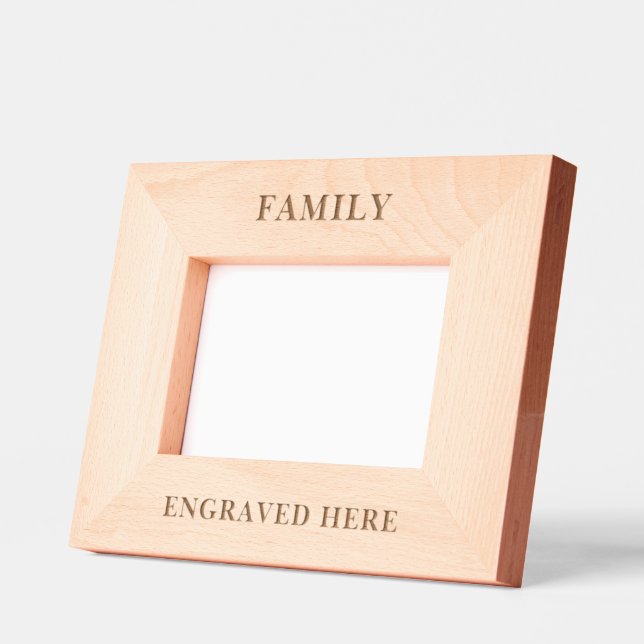 Custom Personalized Photo Family Etched Frames (Left)