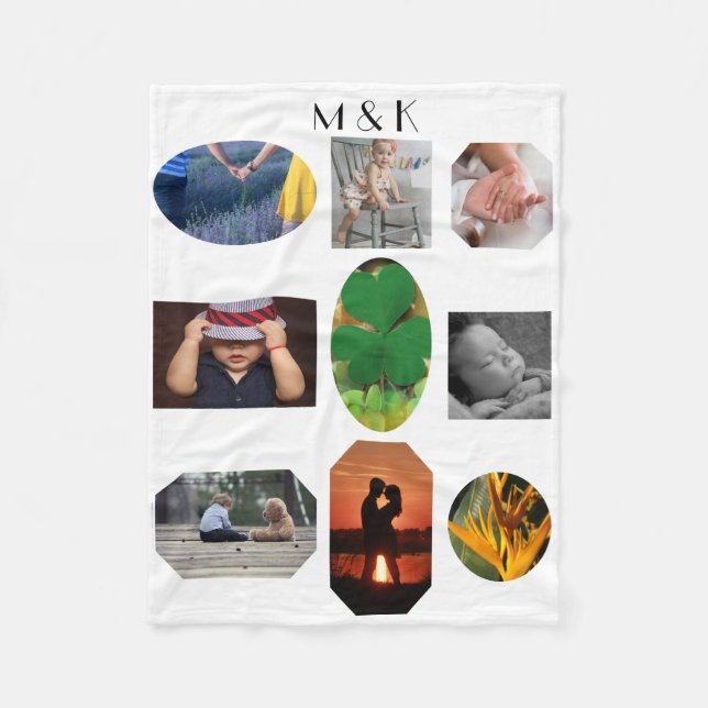 Custom Personalized Photo Fleece Blanket (Front)