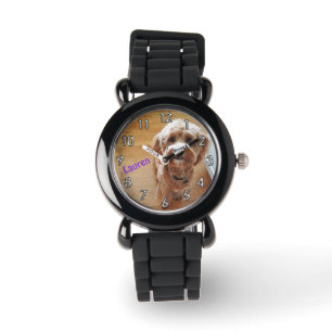 Custom Personalized Photo Glitter Watch for Girls