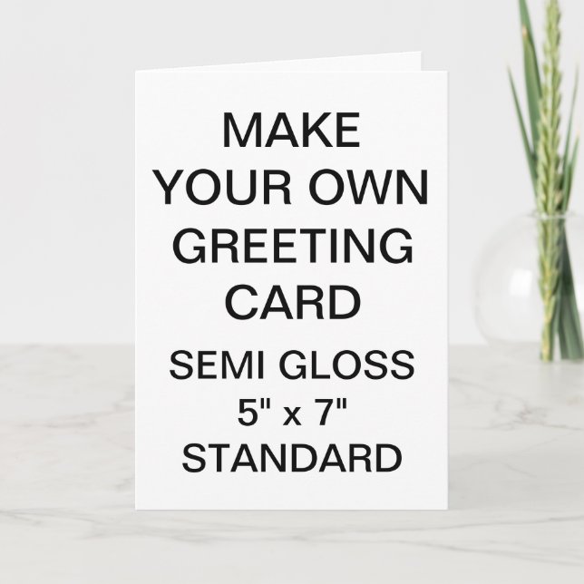 Custom Personalized Photo Glossy Greeting Card (Front)