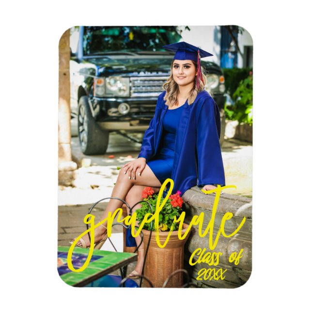 Custom Personalized Photo Graduation Announcement Magnet (Vertical)