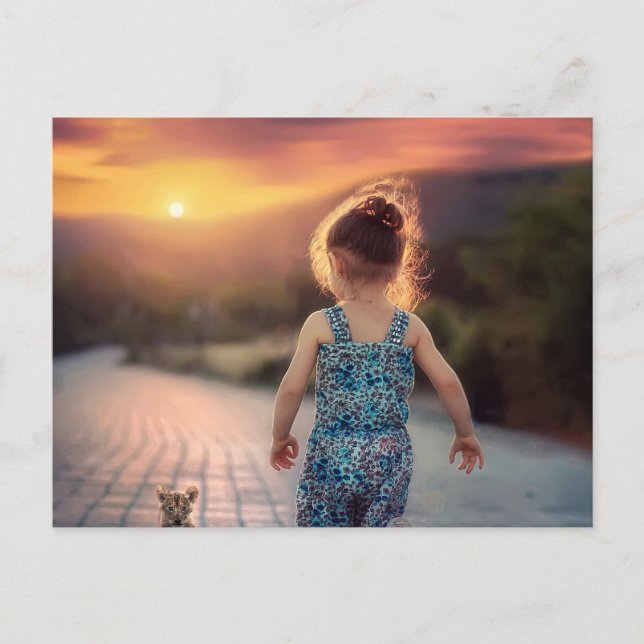 Custom Personalized Photo  Holiday Postcard (Front)