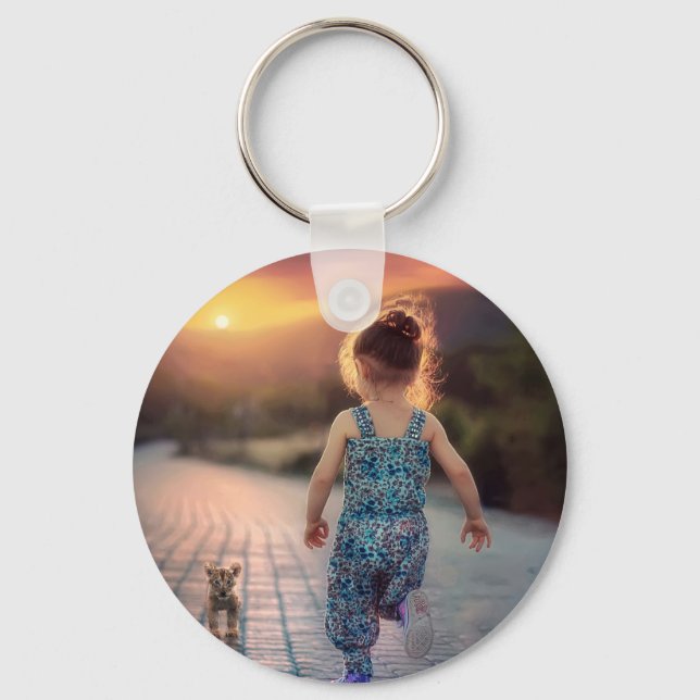 Custom Personalized Photo Keychain (Front)