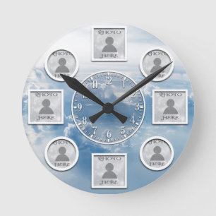 Custom Personalized Photo Memorial Round Clock