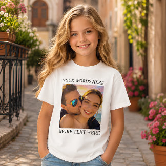 Custom Personalized Photo Message T-Shirt