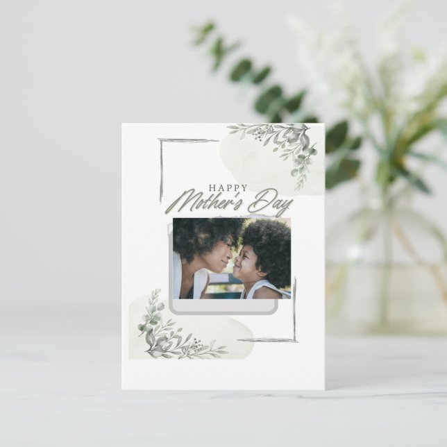 Custom personalized photo mother's day  postcard (Standing Front)