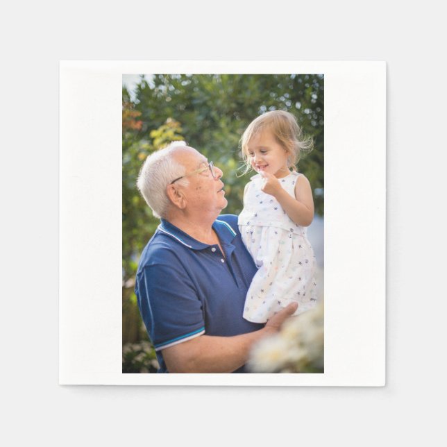 Custom Personalized Photo Napkin (Front)