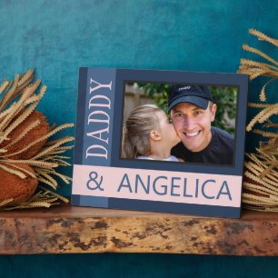 Custom Personalized Photo Of Dad With Child Plaque
