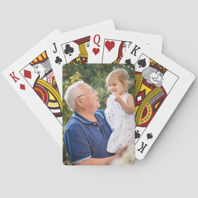 Custom Personalized Photo Playing Cards (Back)