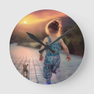 Custom Personalized Photo  Round Clock