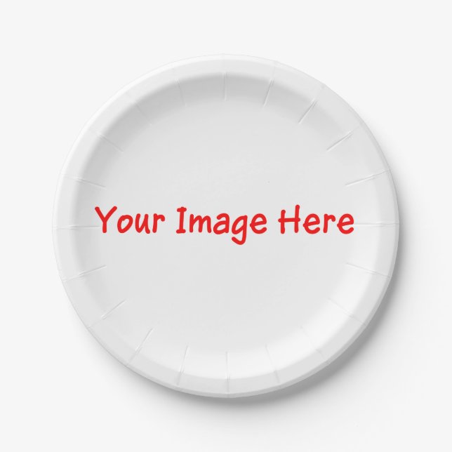 Custom Personalized Photo Selfie 4Keri Paper Plate (Front)
