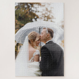 Custom Personalized Photo Simple Love Quote Text J Jigsaw Puzzle
