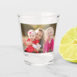 Custom Personalized Photo Text Wedding Graduation Shot Glass