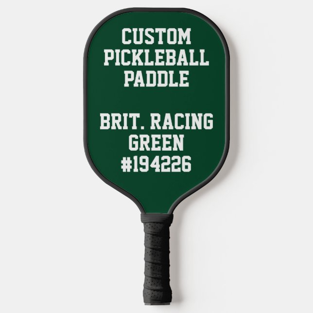  Custom personalized PICKLEBALL PADDLE - GREEN (Front)