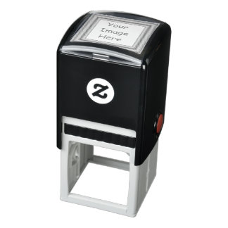 Custom Personalized Picture & Gold Frame Printed Self-inking Stamp