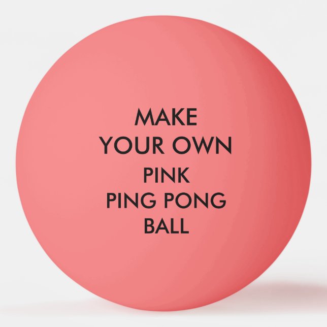 Custom Personalized PINK Ping Pong Ball (Front)