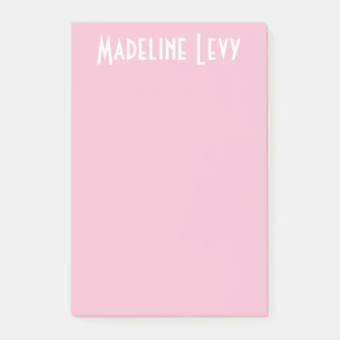 Custom Personalized Pink Post its with name Post-it Notes