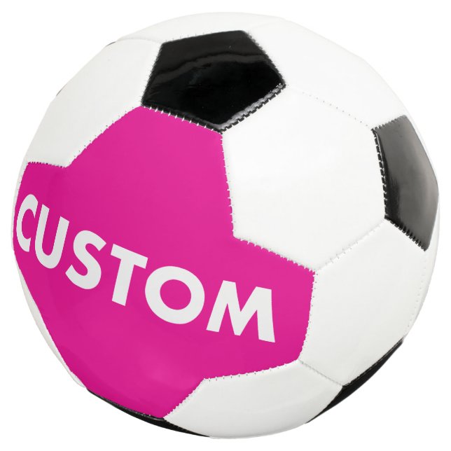 Custom Personalized PINK Soccer Football Soccer Ball (Three Quarter)