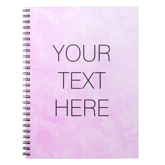Custom Personalized Pink Watercolor Diary Notebook (Front)