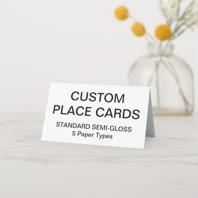 Custom Personalized Place Cards Blank Template (Front)
