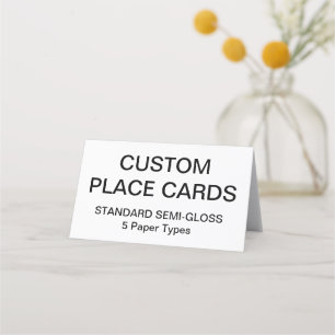 Custom Personalized Place Cards Blank Template