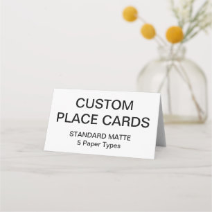 Custom Personalized Place Cards Blank Template