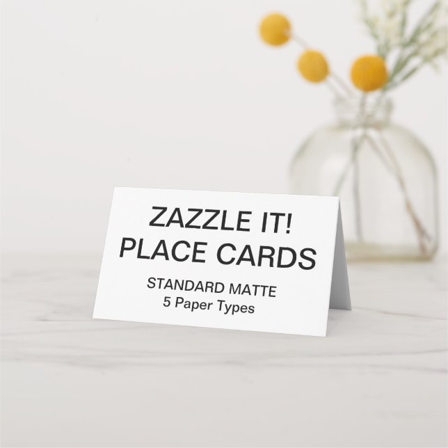 Custom Personalized Place Cards Blank Template (Front)