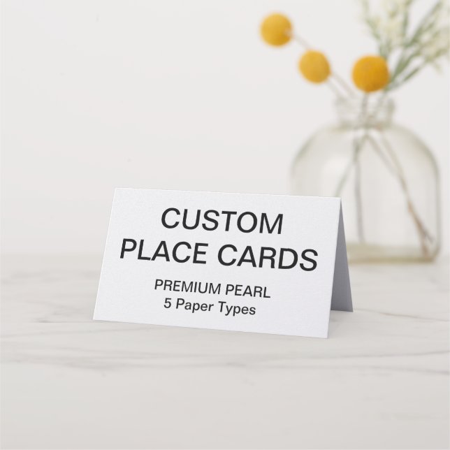 Custom Personalized Place Cards Blank Template (Front)
