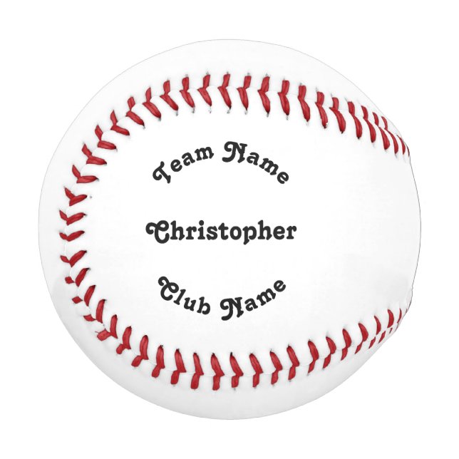 Custom Personalized Player Team Coach Club Name Baseball (Front Left)
